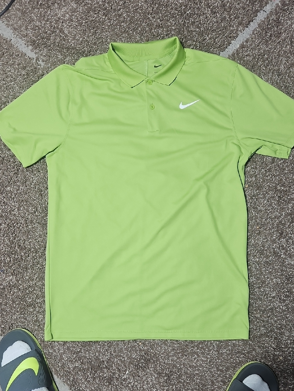 Nike Men’s Neon Green Swoosh Polo Shirt